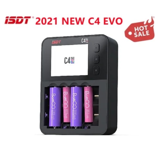 New ISDT Smart Battery Charger Type-C QC3.0 Output for AA AAA Li-ion Battery Display Screen and Fire Prevention
